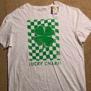 NWT Grayson Threads Sz S/M Lucky‎ Charm Four Leaf Clover St Patrick's Day (G)